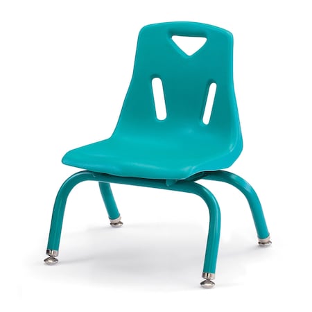 Jonti-Craft Berries Stacking Chairs with Powder-Coated Legs, 8 in. Ht, Set of 6, Teal 8118JC6005